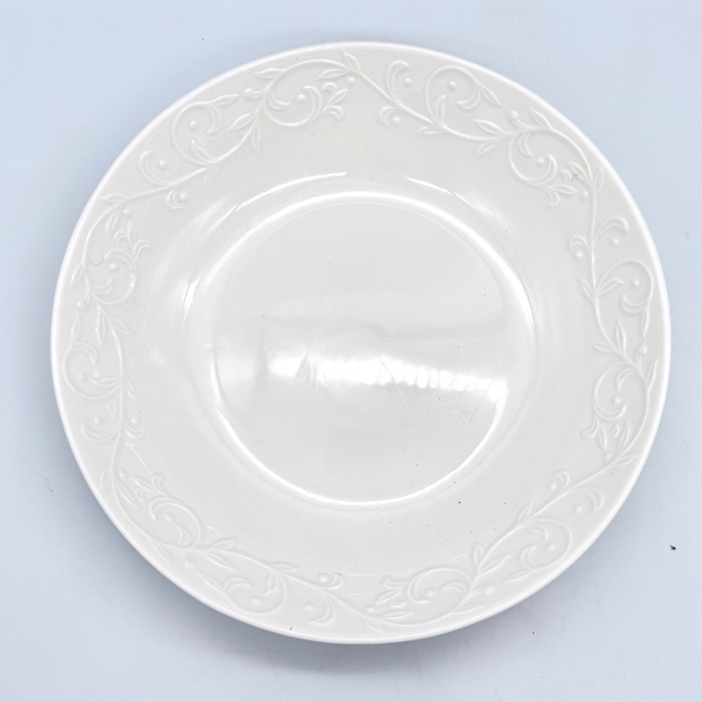Lenox Opal Innocence Carved Pasta Bowl 9 Inch White